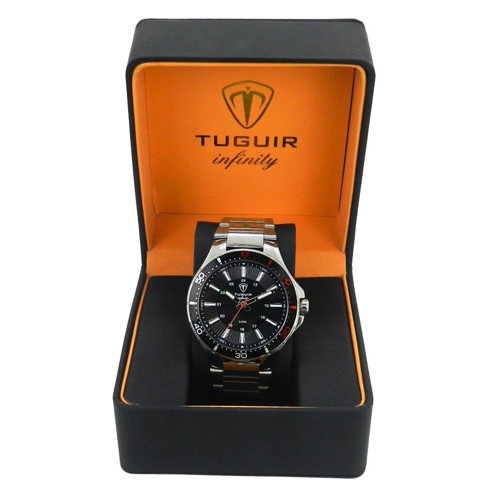 Relógio Tuguir Masculino Ref: Tgi37126 Casual Aço Prateado Prata 5