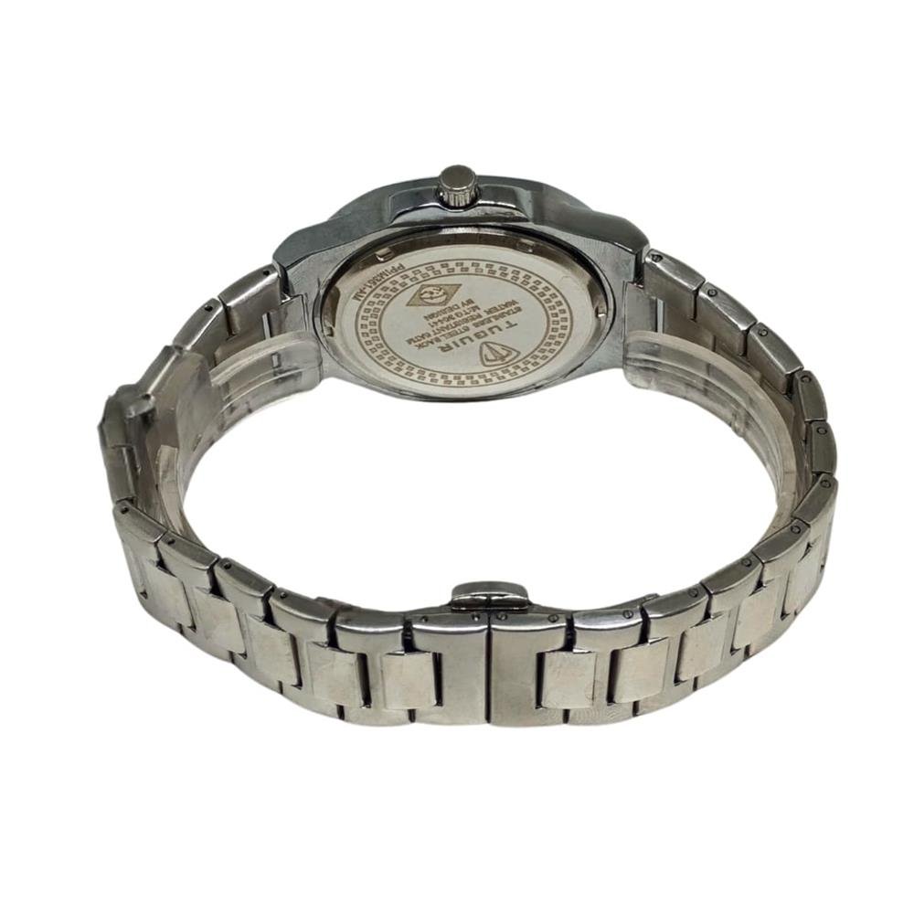 Relógio Tuguir Masculino Ref: Tg30442 Casual Retangular Prateado Prata 2