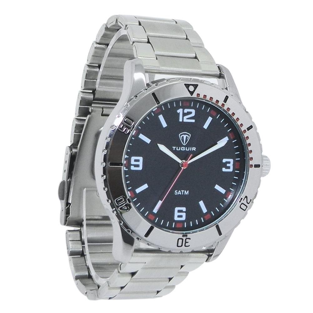Relógio Tuguir Masculino Ref: Tg30367 Casual Prateado Prata 3
