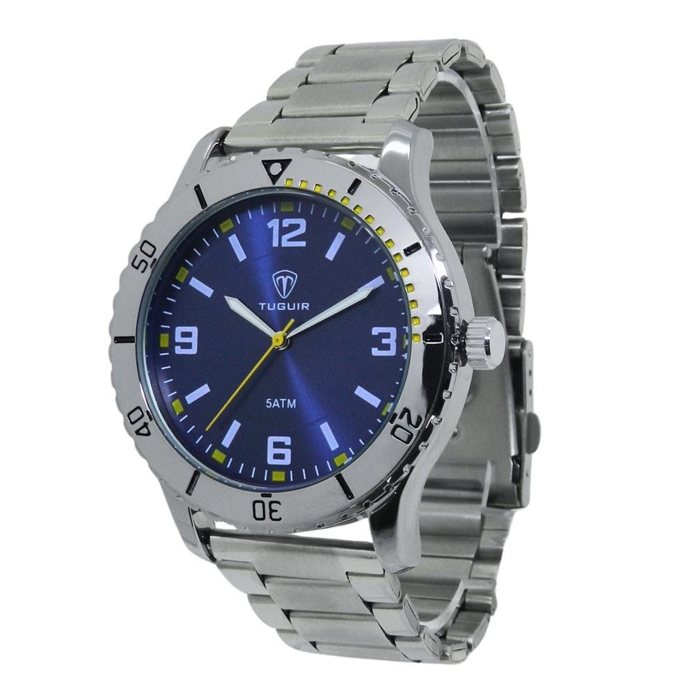 Relógio Tuguir Masculino Ref: Tg30366 Casual Prateado Prata 2