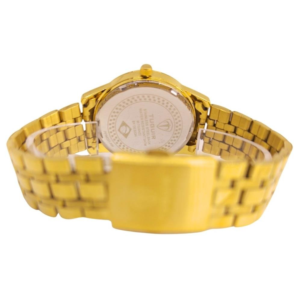 Relógio Tuguir Feminino Ref: Tg30422 Casual Dourado Dourado 4