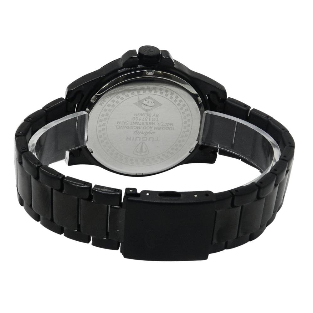 Relógio Tuguir Masculino Ref: Tgi37166 Casual Aço Black Preto 3
