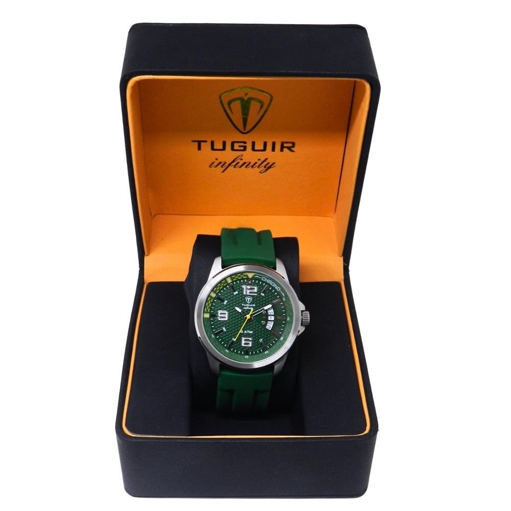 Relógio Tuguir Masculino Ref: Tgi37141 Esportivo Aço Prateado Prata 5