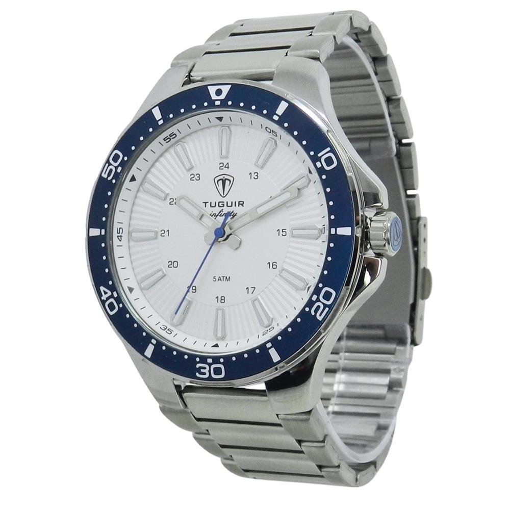 Relógio Tuguir Masculino Ref: Tgi37129 Casual Aço Prateado Prata 2