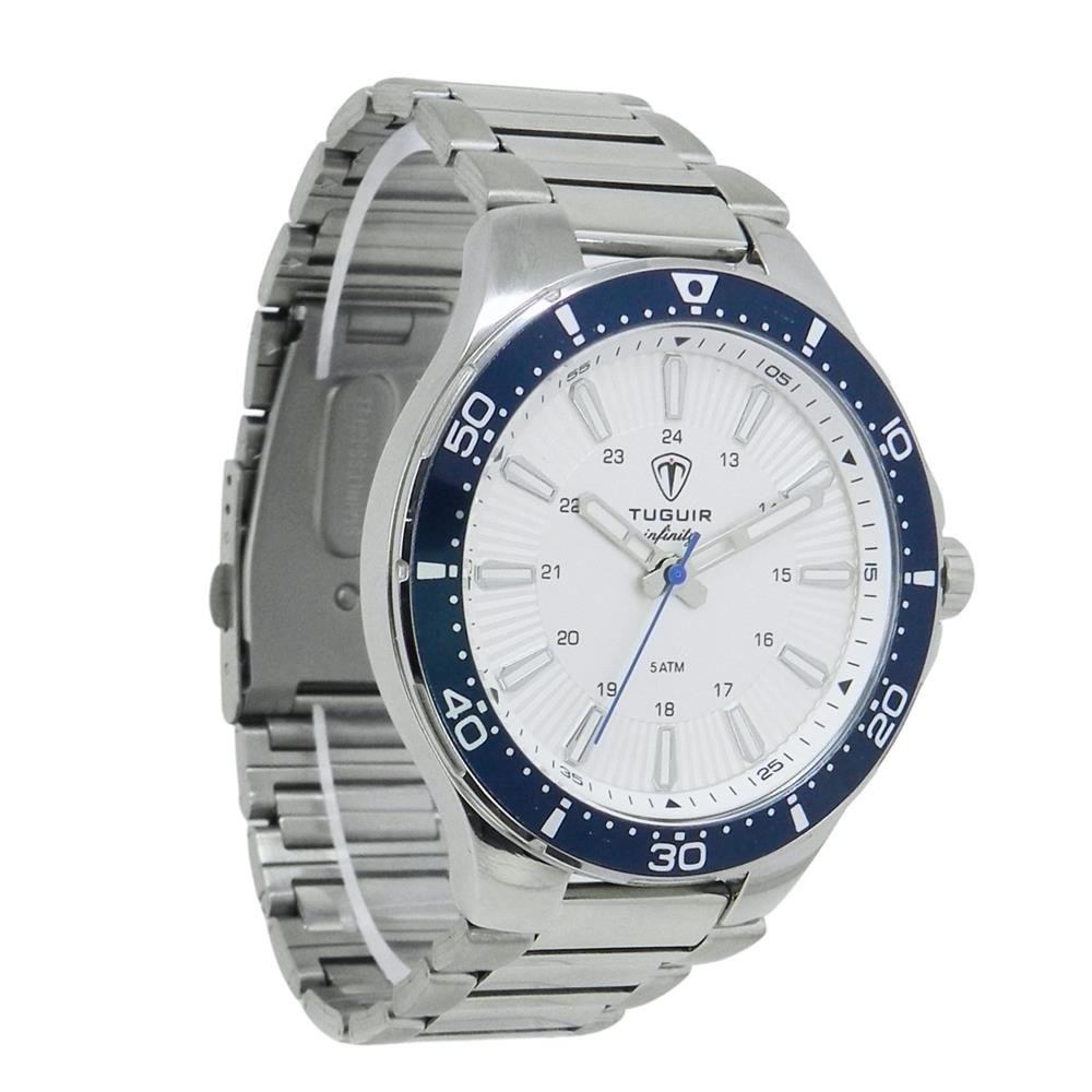 Relógio Tuguir Masculino Ref: Tgi37129 Casual Aço Prateado Prata 3