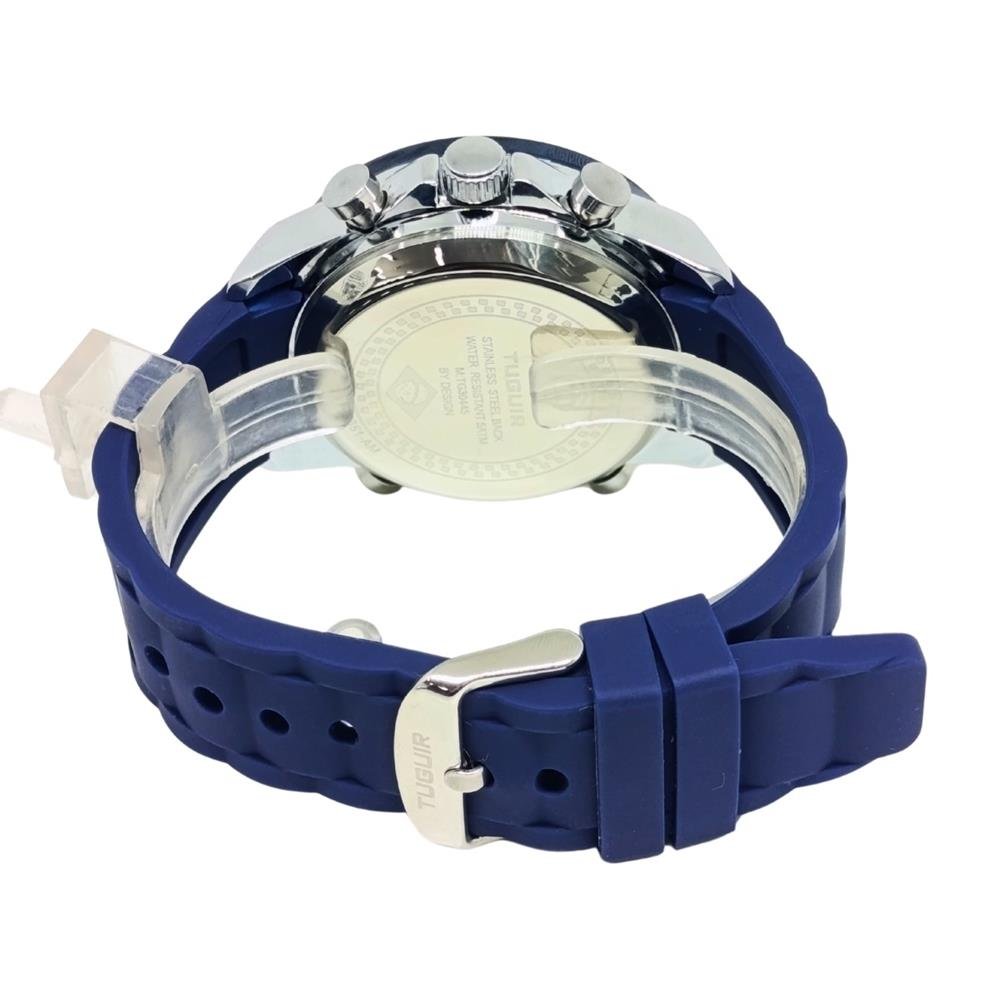 Relógio Tuguir Masculino Ref: Tg30445 Esportivo Anadigi Prata 4