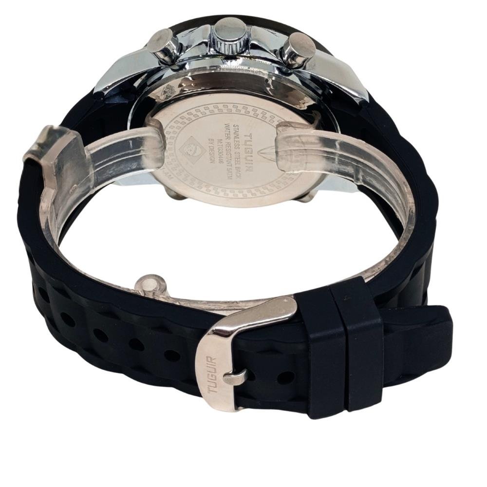 Relógio Tuguir Masculino Ref: Tg30446 Esportivo Anadigi Prata 4