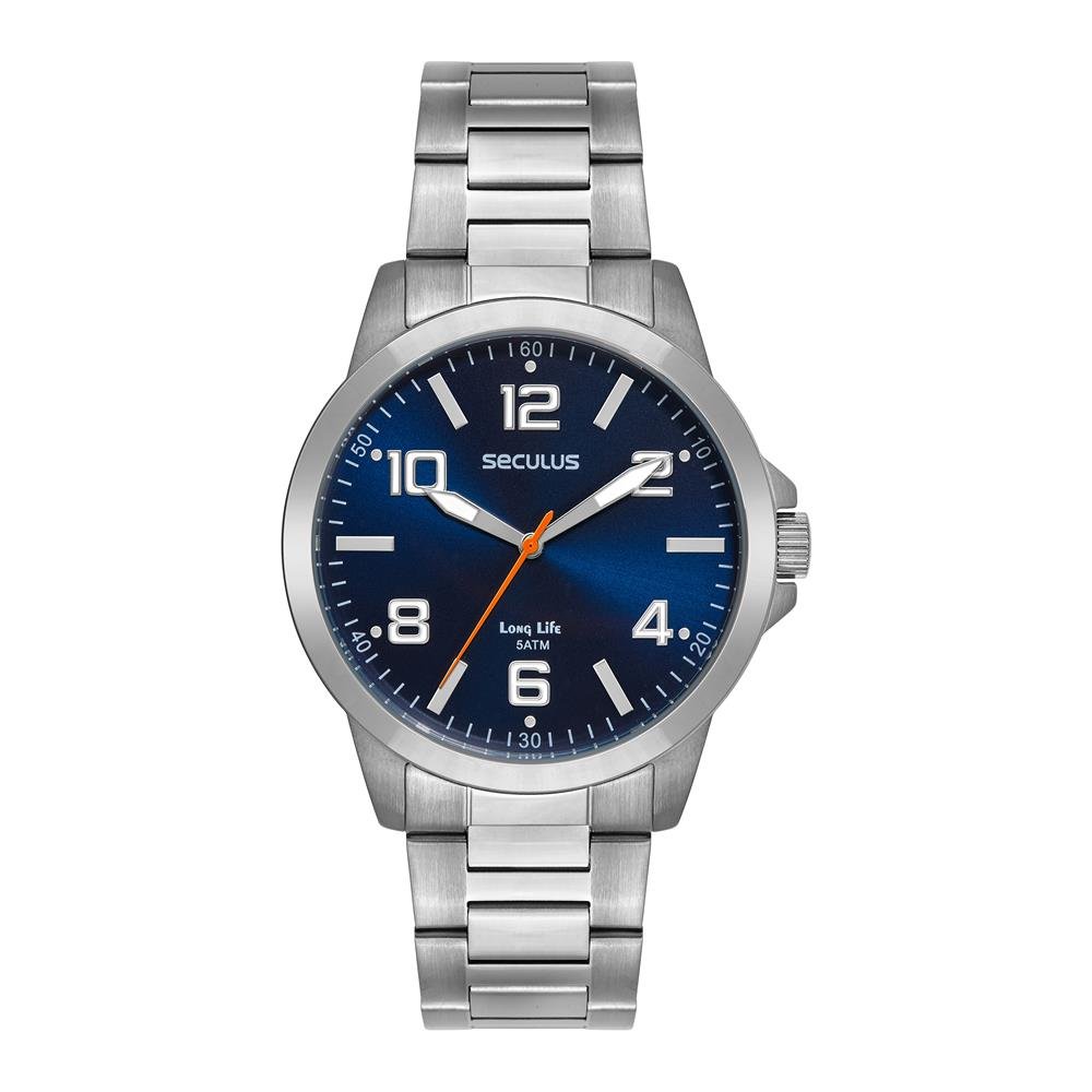 Relógio Seculus Masculino Ref: 44297g0svna3 Casual Prateado