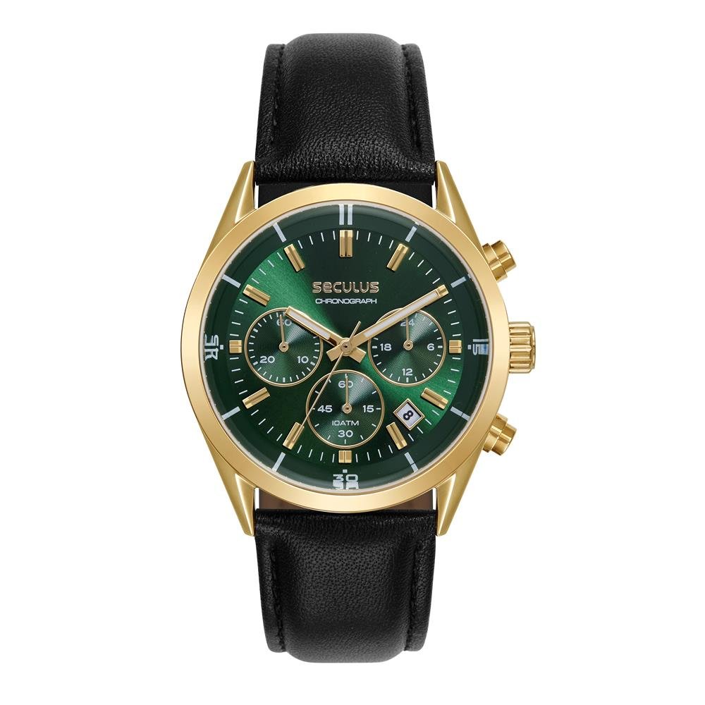 Relógio Seculus Masculino Ref: 77339gpsvdc2 Cronógrafo Dourado