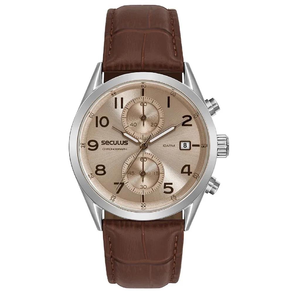 Relógio Seculus Masculino Ref: 77338g0svnc1 Cronógrafo Prateado