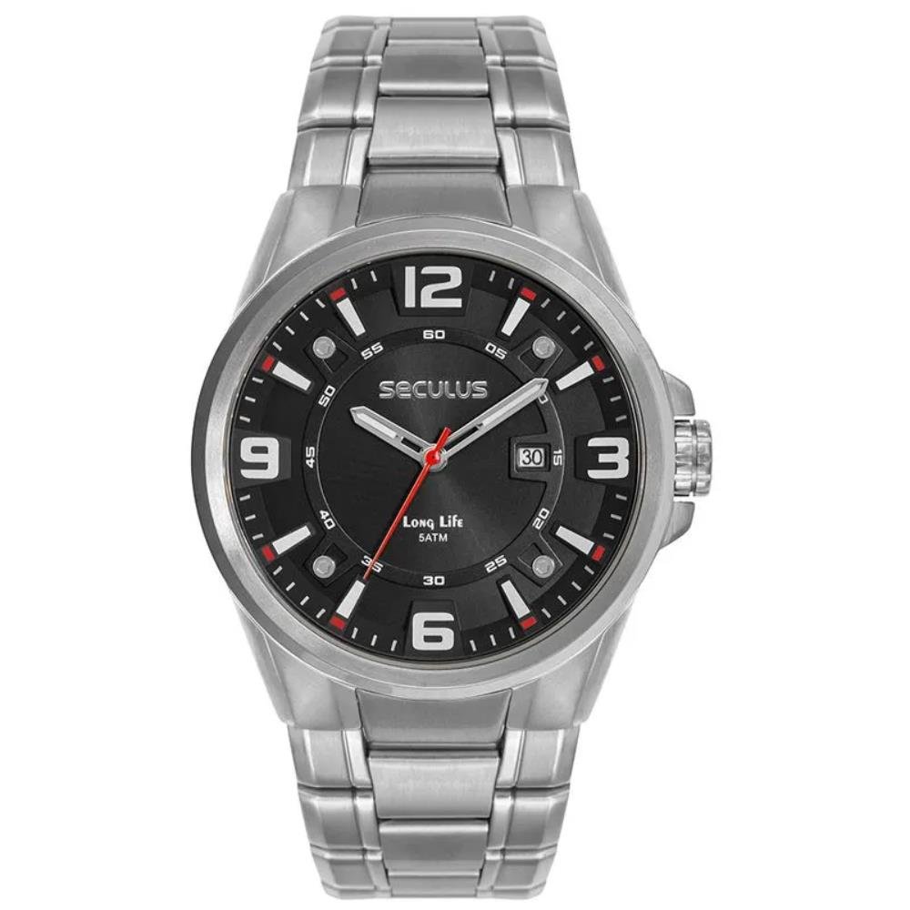 Relógio Seculus Masculino Ref: 44316g0svna1 Esportivo Prateado