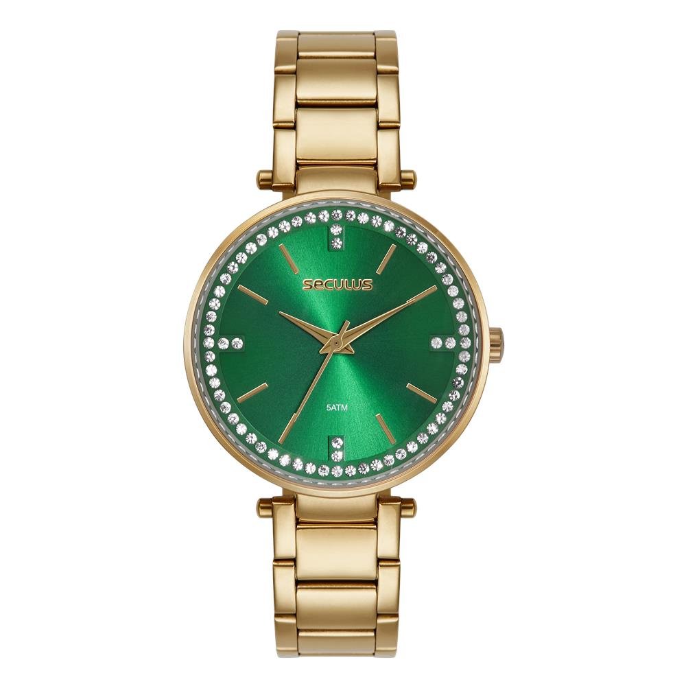 Relógio Seculus Feminino Ref: 44307lpsvds2 Fashion Dourado