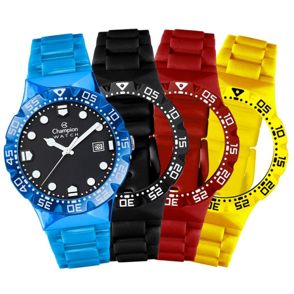 Relógio Champion Watch Ref: Cp31001p Troca Pulseiras