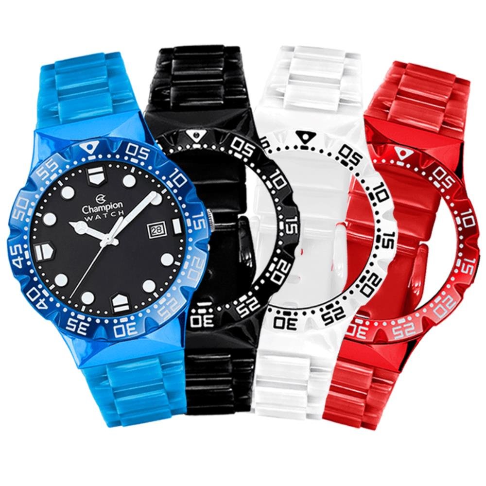 Relógio Champion Watch Ref: Cp31001e Troca Pulseiras Multicores 4