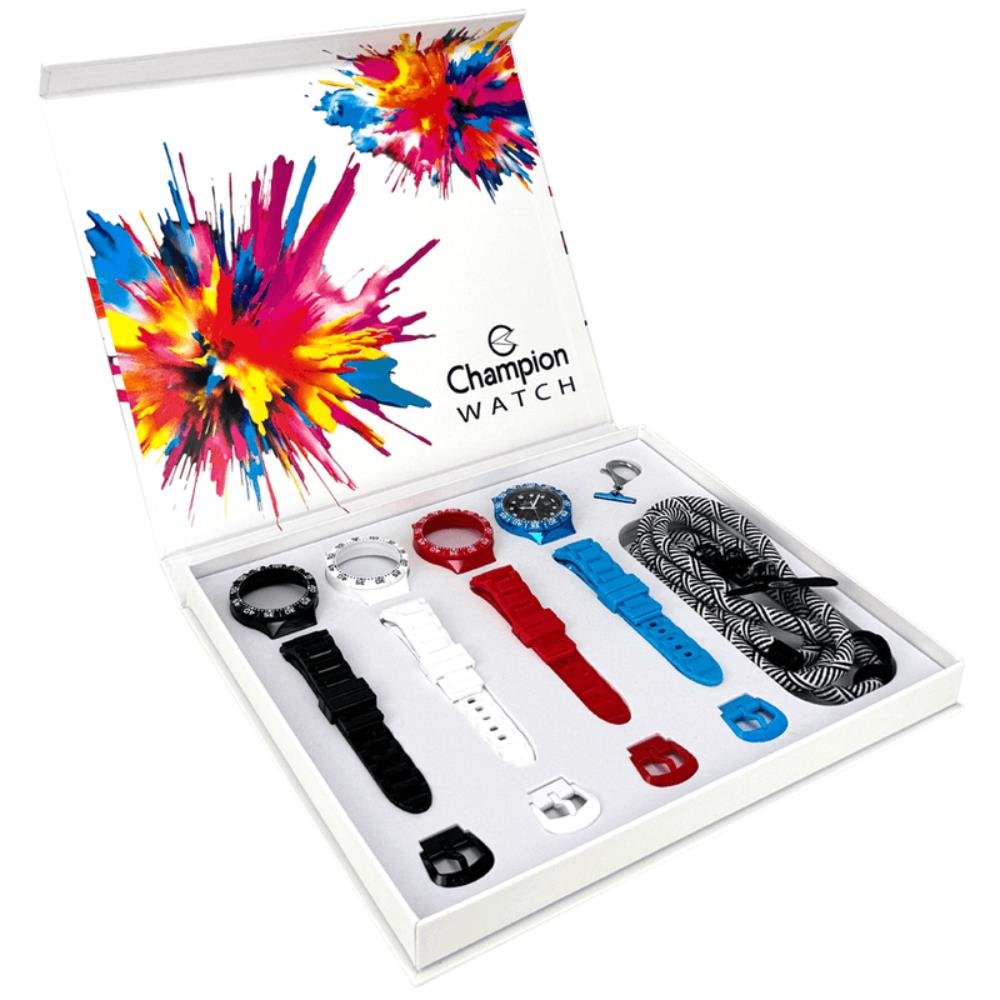 Relógio Champion Watch Ref: Cp31001e Troca Pulseiras
