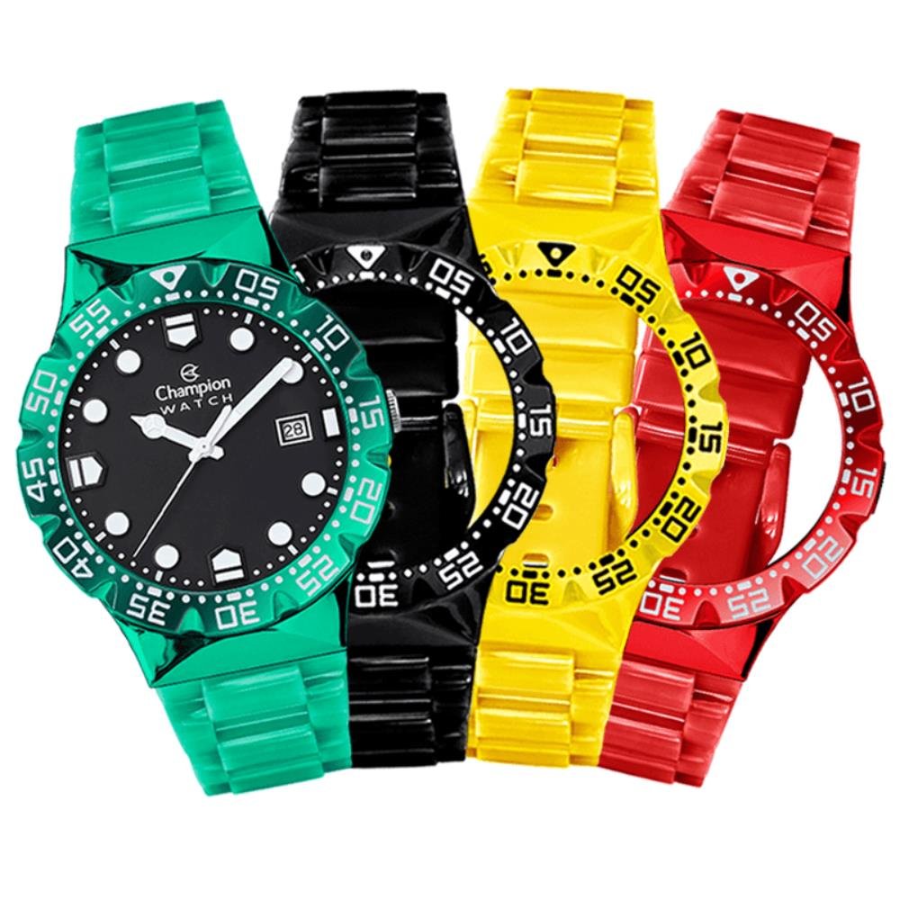 Relógio Champion Watch Ref: Cp31001d Troca Pulseiras Multicores 1