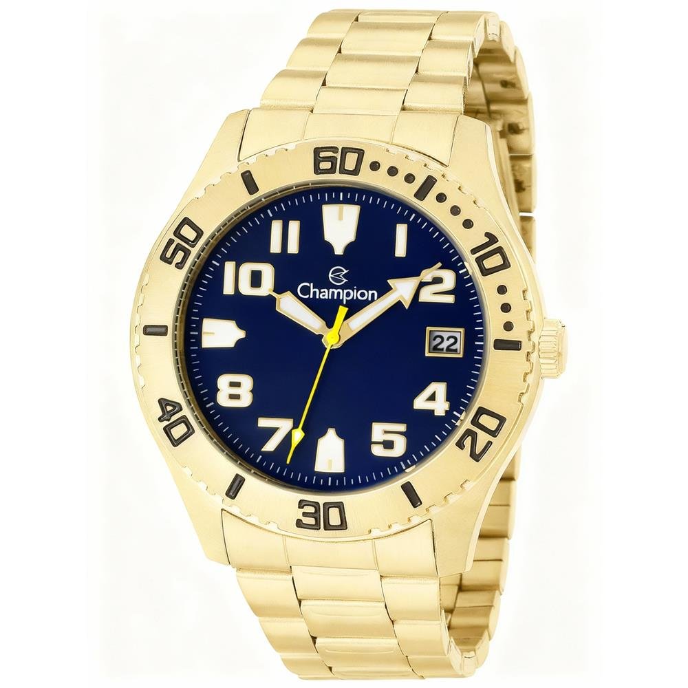 Relógio Champion Masculino Ref: Ca31364z Casual Aço Dourado Dourado