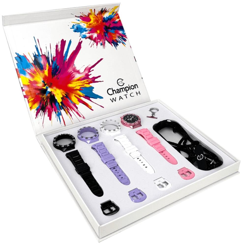 Relógio Champion Watch Ref: Cp31001i Troca Pulseiras Multicores 2