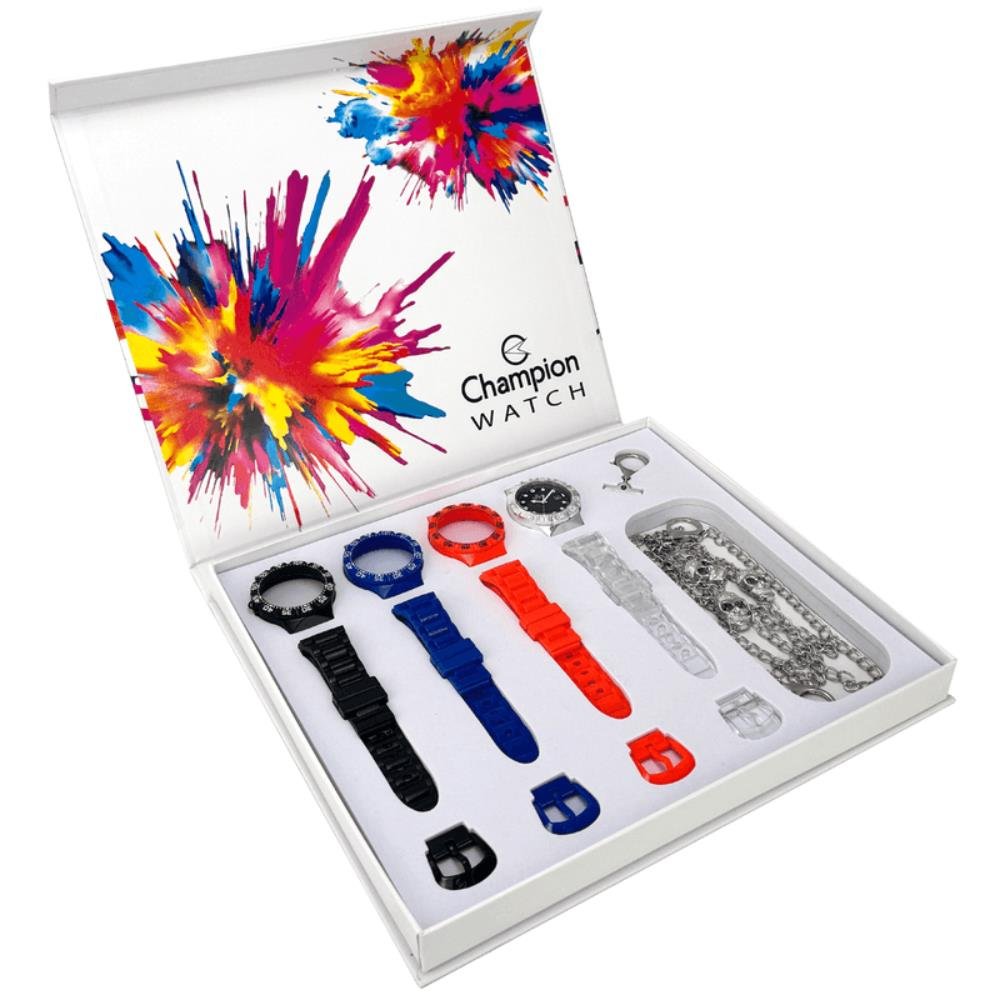 Relógio Champion Watch Ref: Cp31001g Troca Pulseiras
