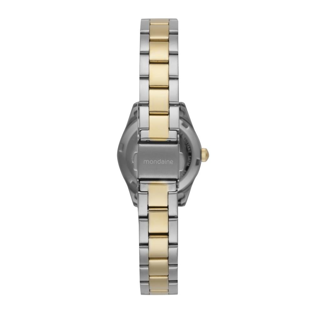 Relogio Mondaine Feminino Ref: 99823lpmvbe3 Casual Bicolor Prata/Dourado 3