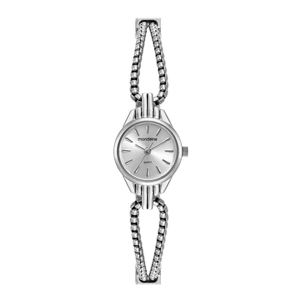 Relogio Mondaine Feminino Ref: 32957l0mvne2 Bracelete Prateado Prata 4