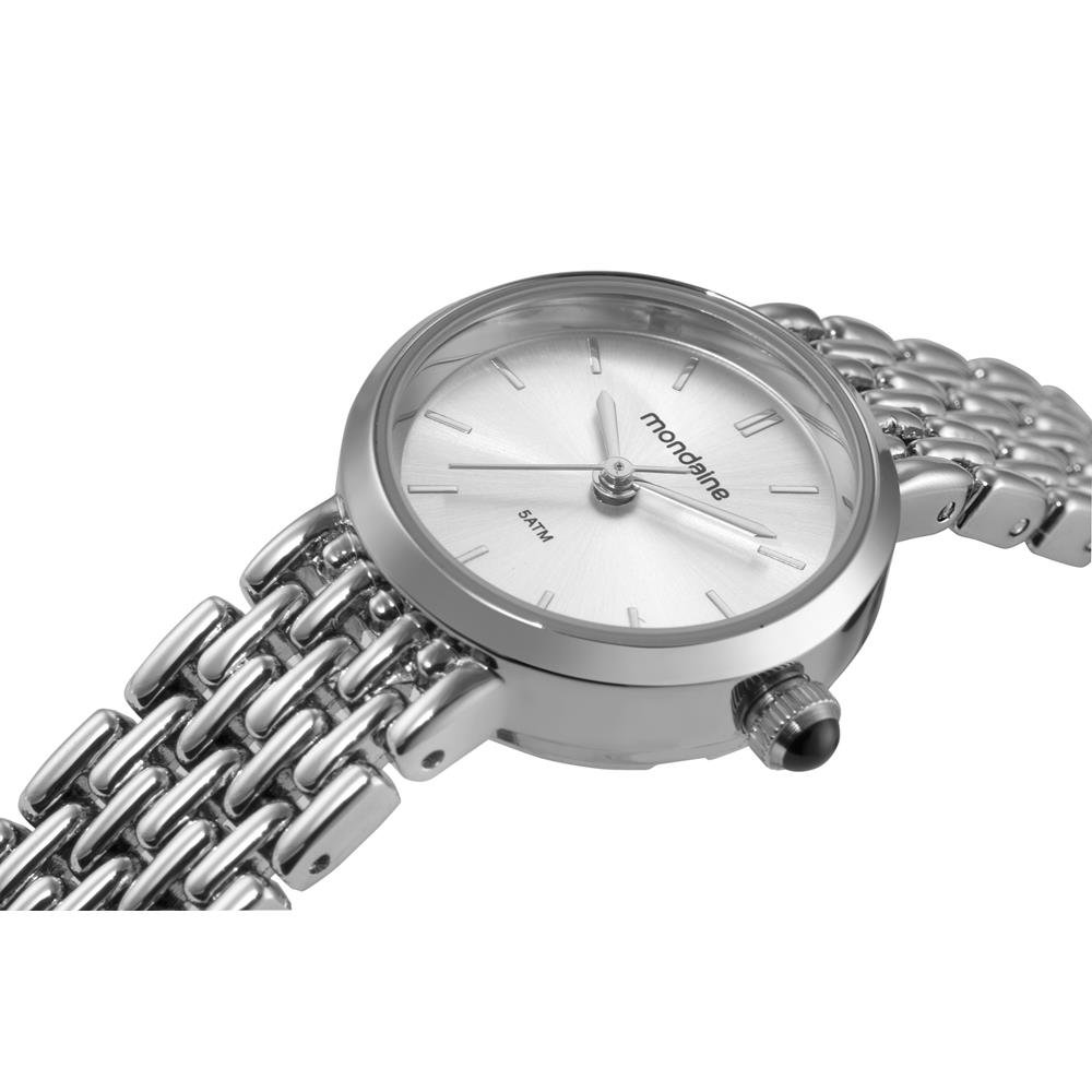 Relogio Mondaine Feminino Ref: 32868l0mvnm2 Social Prateado Prata 2