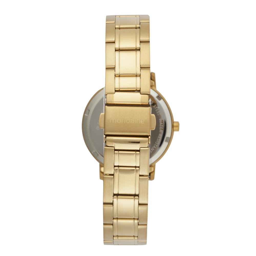 Relogio Mondaine Feminino Ref: 99832lpmvda1 Social Aço Dourado Dourado 3