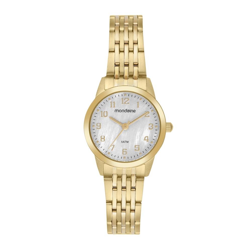 Relogio Mondaine Feminino Ref: 99830lpmvda1 Social Aço Dourado Dourado 1