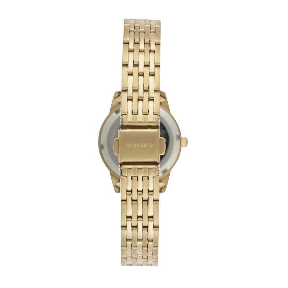 Relogio Mondaine Feminino Ref: 99830lpmvda1 Social Aço Dourado Dourado 2
