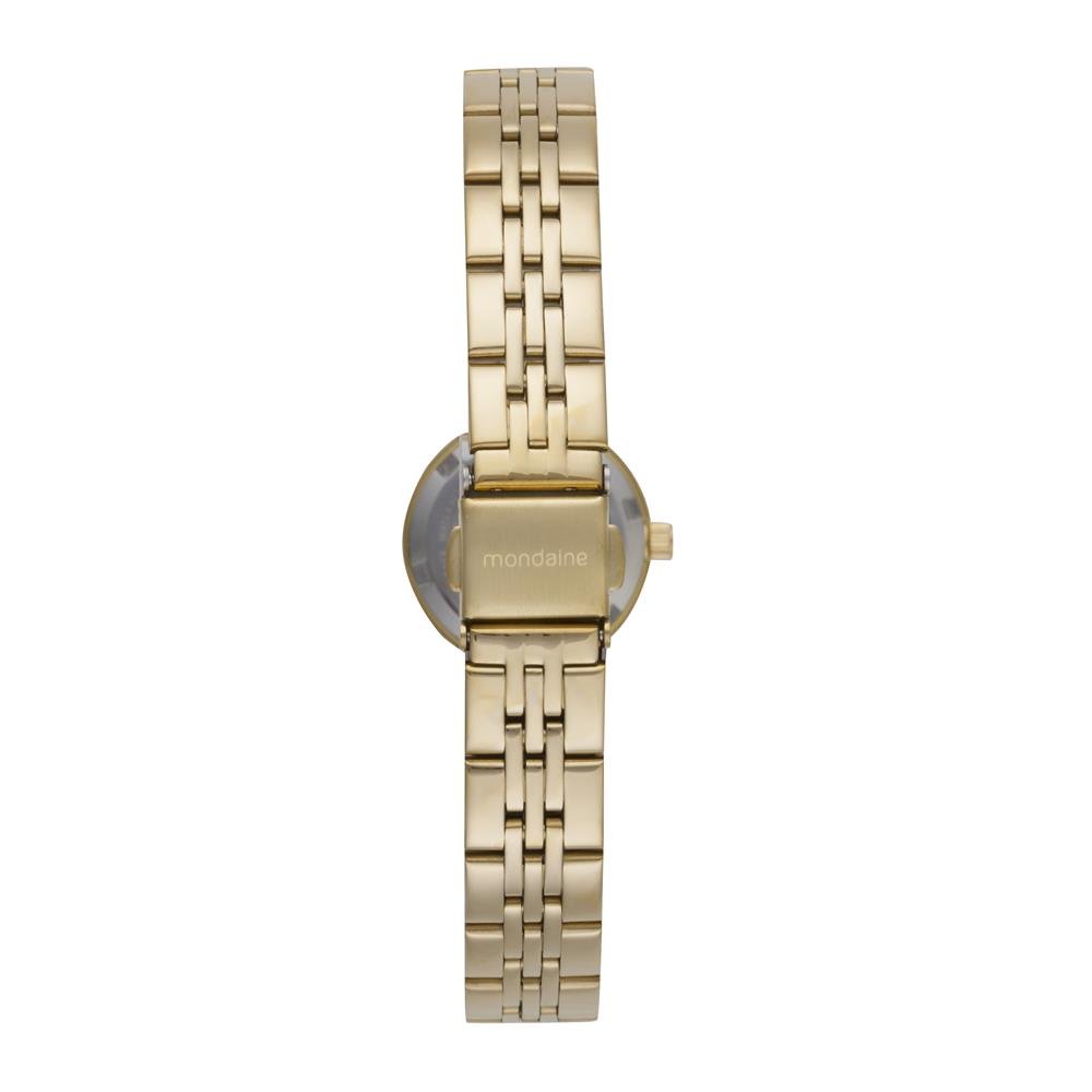 Relogio Mondaine Feminino Ref: 99816lpmvde1 Casual Dourado Dourado 3