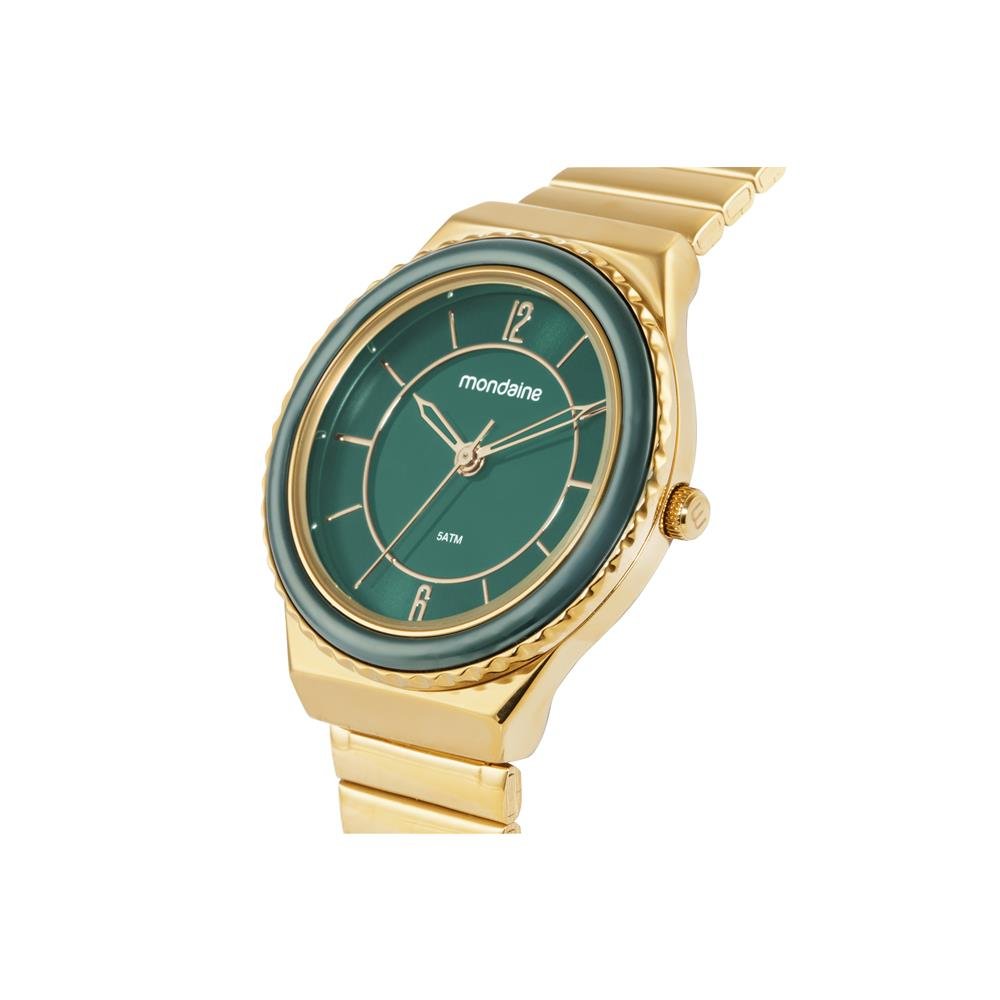 Relogio Mondaine Feminino Ref: 32940lpmvde2 Casual Dourado Dourado 2