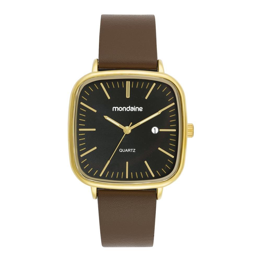 Relogio Mondaine Masculino Ref: 36001gpmvdh1 Retangular Dourado