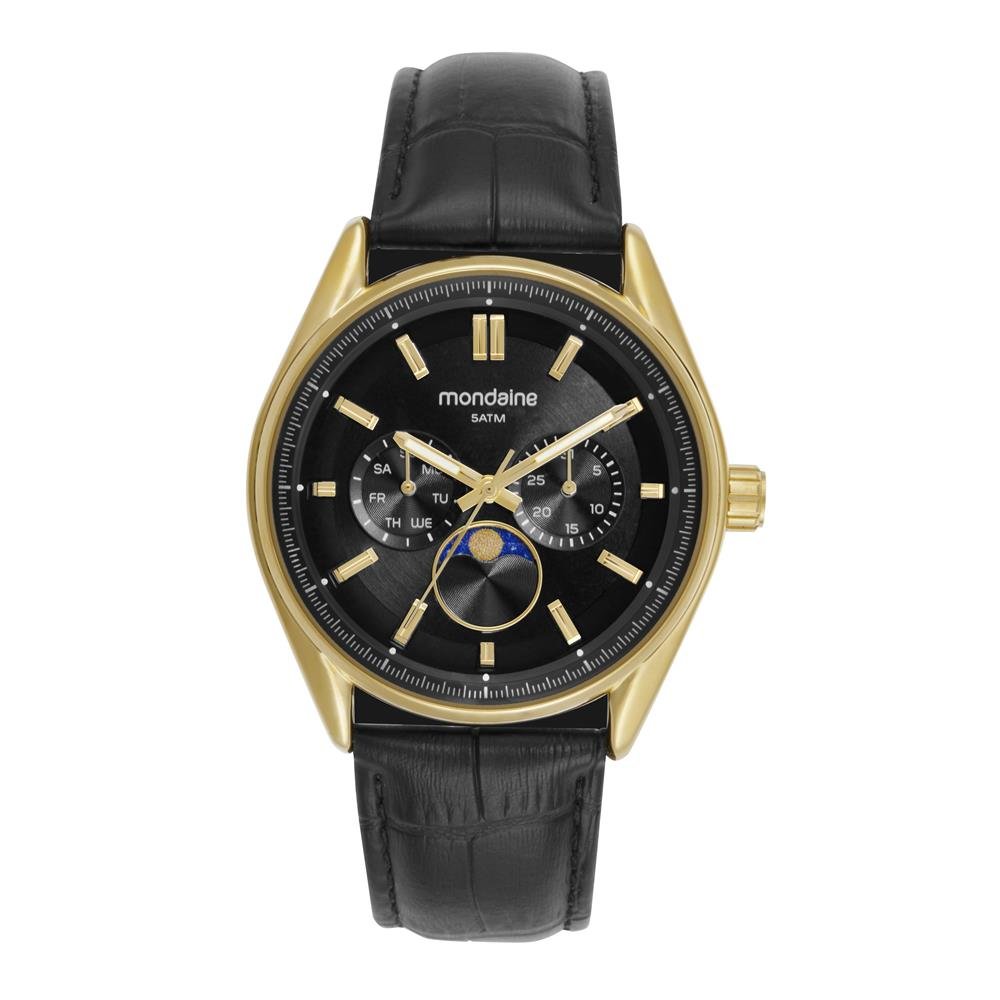 Relogio Mondaine Masculino Ref: 32948gpmvdo1 Multifunção Dourado