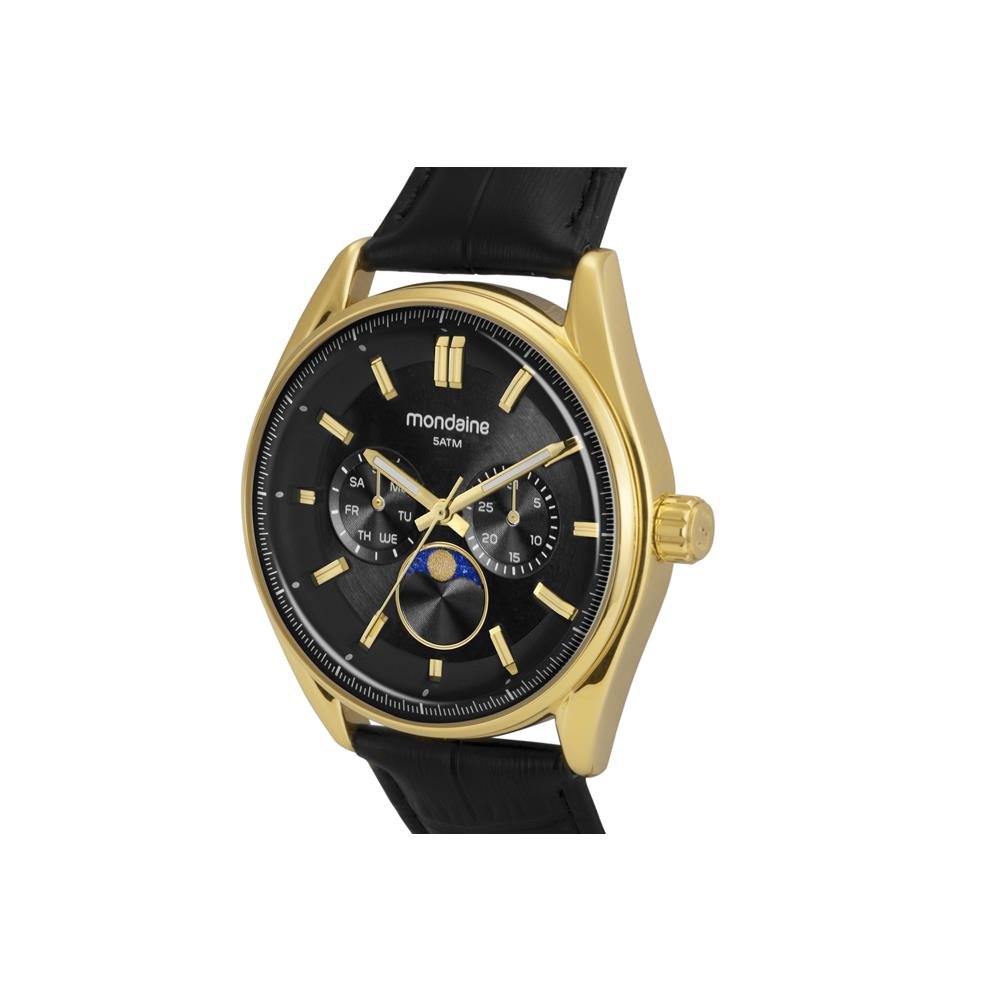 Relogio Mondaine Masculino Ref: 32948gpmvdo1 Multifunção Dourado Dourado 3