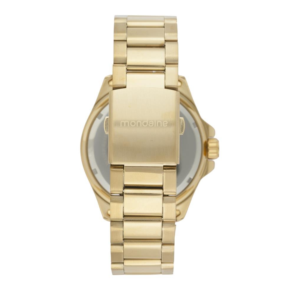 Relogio Mondaine Masculino Ref: 32925gpmvde1 Casual Dourado Dourado 3