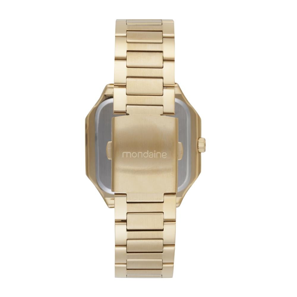 Relogio Mondaine Masculino Ref: 32945gpmvde1 Retangular Dourado Dourado 4