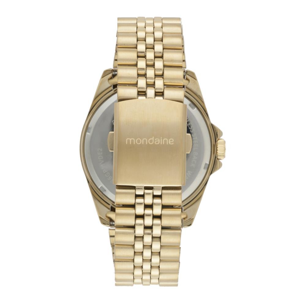 Relogio Mondaine Masculino Ref: 99836gpmvde1 Casual Dourado Dourado 2