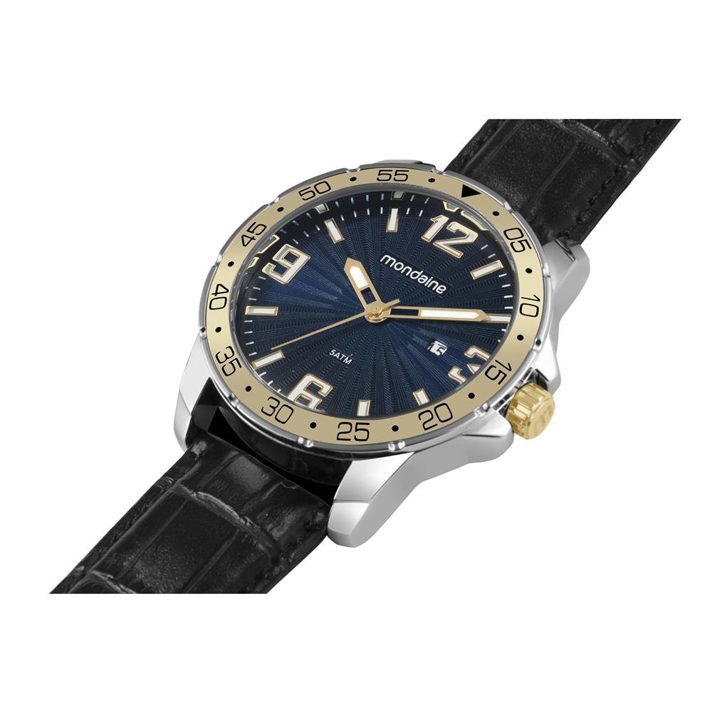 Relogio Mondaine Masculino Ref: 99829g0mvnh1 Casual Bicolor Prata 2