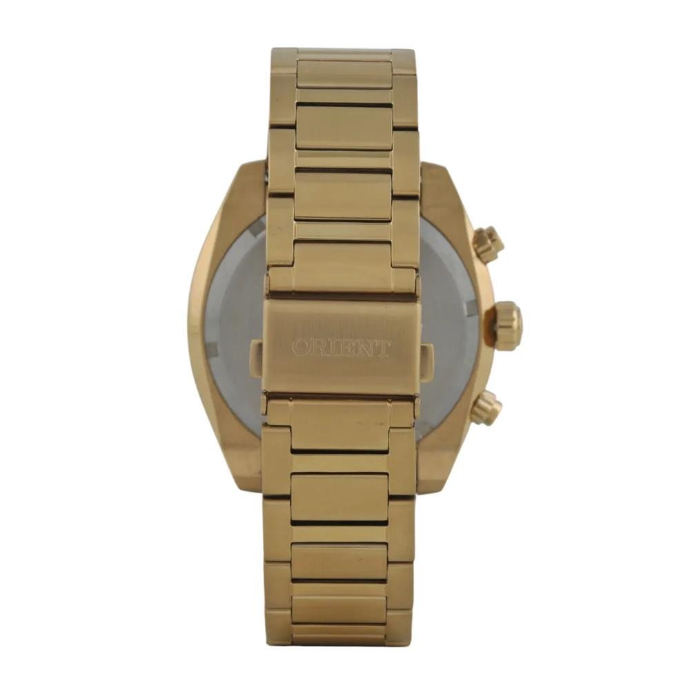 Relógio Orient Masculino Ref: Mgssc070 G1kx Solar Cronógrafo Dourado Dourado 2