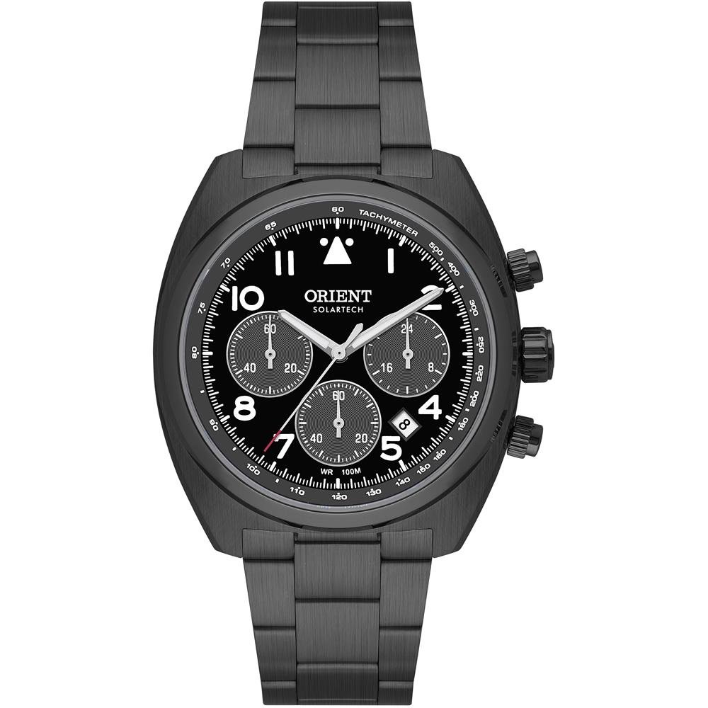 Relógio Orient Masculino Ref: Mpssc040 P2px Solar Cronógrafo Black
