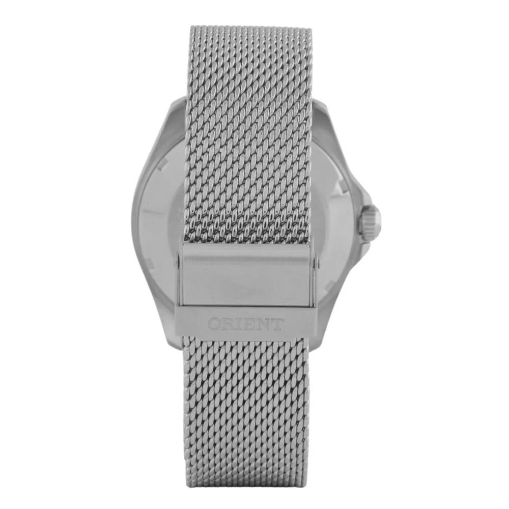 Relógio Orient Masculino Ref: Yn6ss009 P2sx Automático Mesh Prateado Prata 3