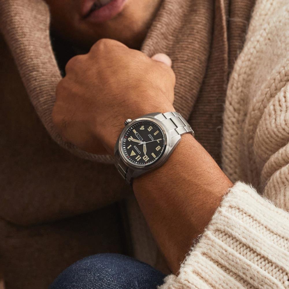 Relógio Citizen Masculino Ref: Bm8560-53e Solar Titânio Eco-Drive Prata 5