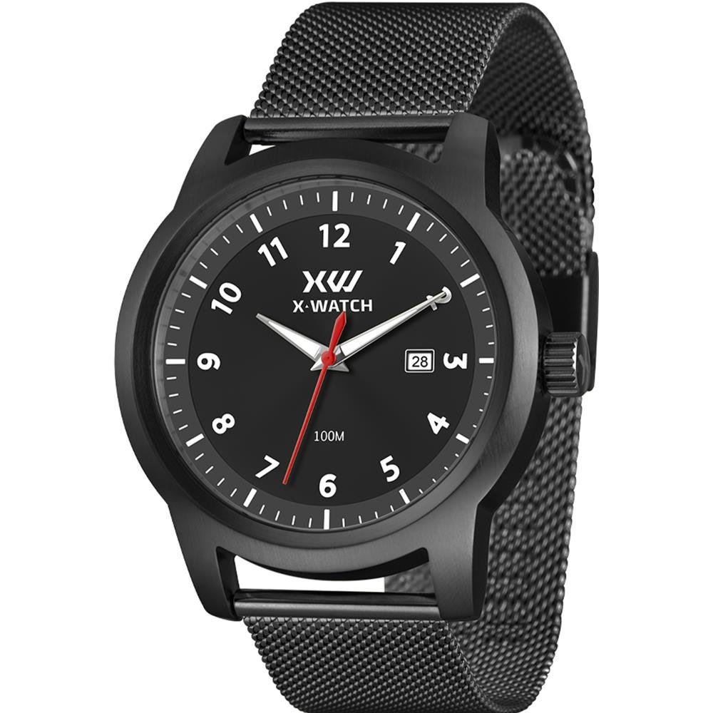 Relógio X-Watch Masculino Ref: Xmns1011 P2px Casual Mesh Black