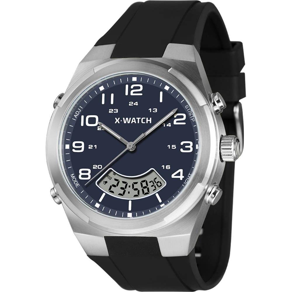 Relógio X-Watch Masculino Ref: Xmspa035 D2px Anadigi Prateado