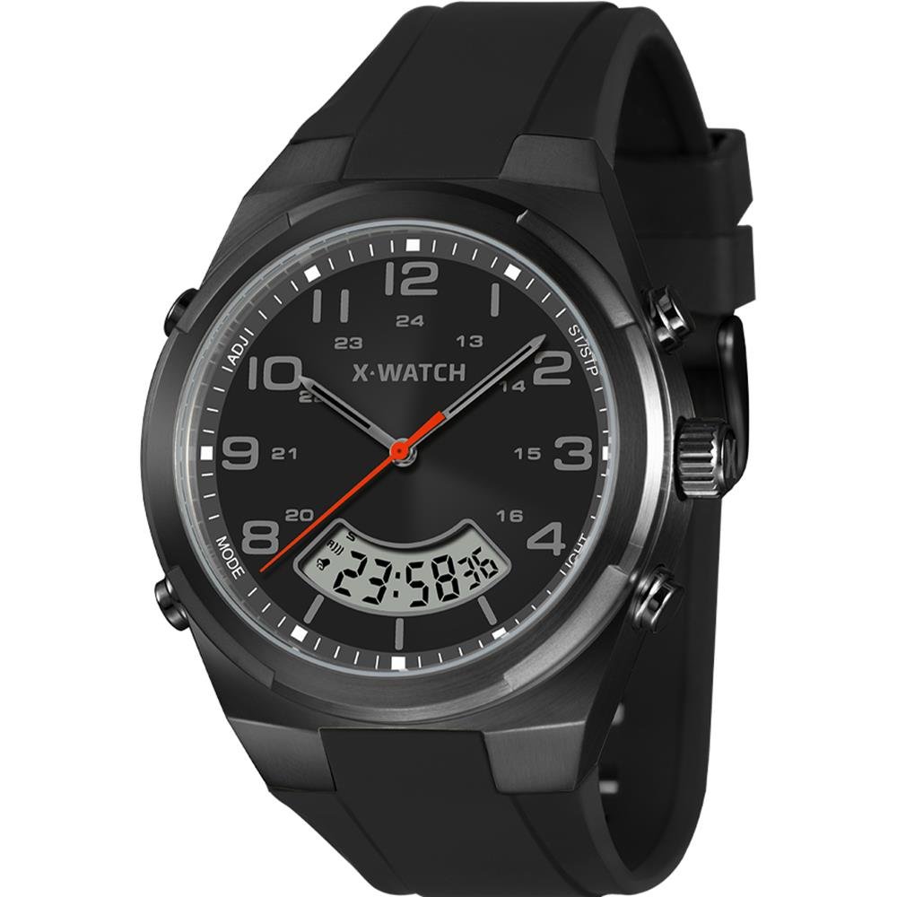 Relógio X-Watch Masculino Ref: Xmnpa023 P2px Anadigi Black
