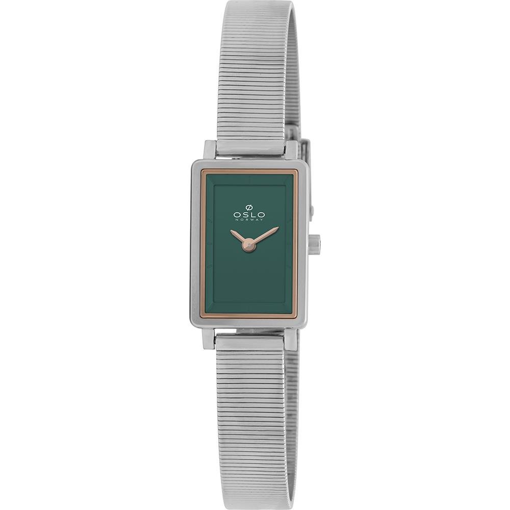 Relógio Oslo Feminino Ref: Olbsssvx0001 E1sx Slim Prateado Retangular