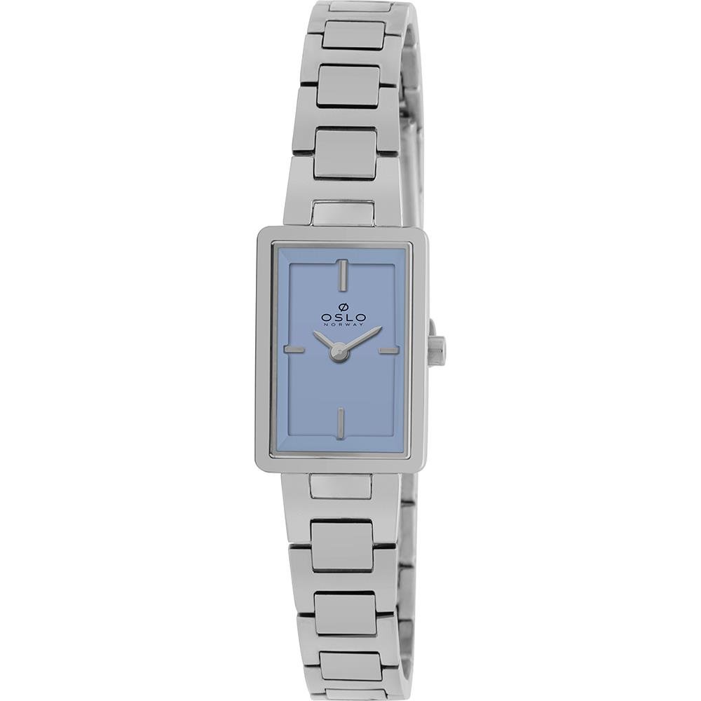 Relógio Oslo Feminino Ref: Olbsssvx0002 A1sx Slim Prateado Retangular