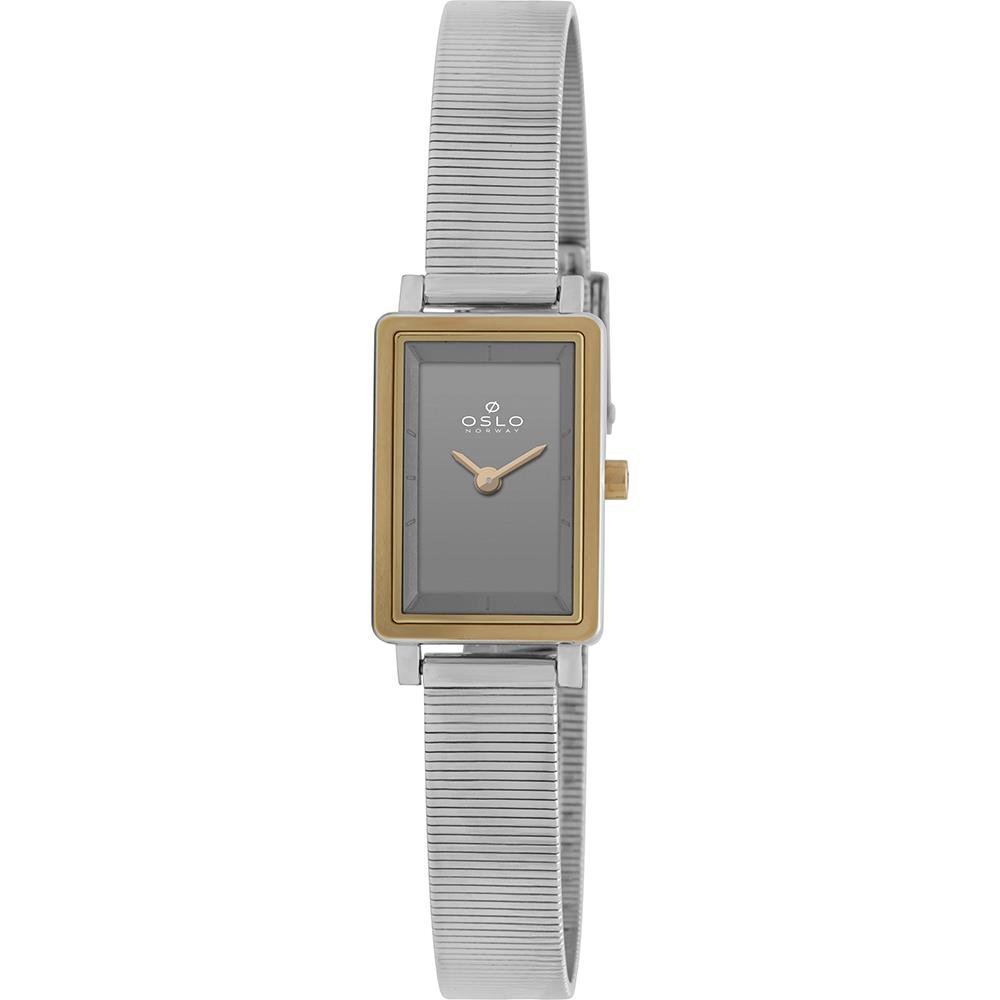 Relógio Oslo Feminino Ref: Oltsssvx0001 G1sx Slim Bicolor Retangular