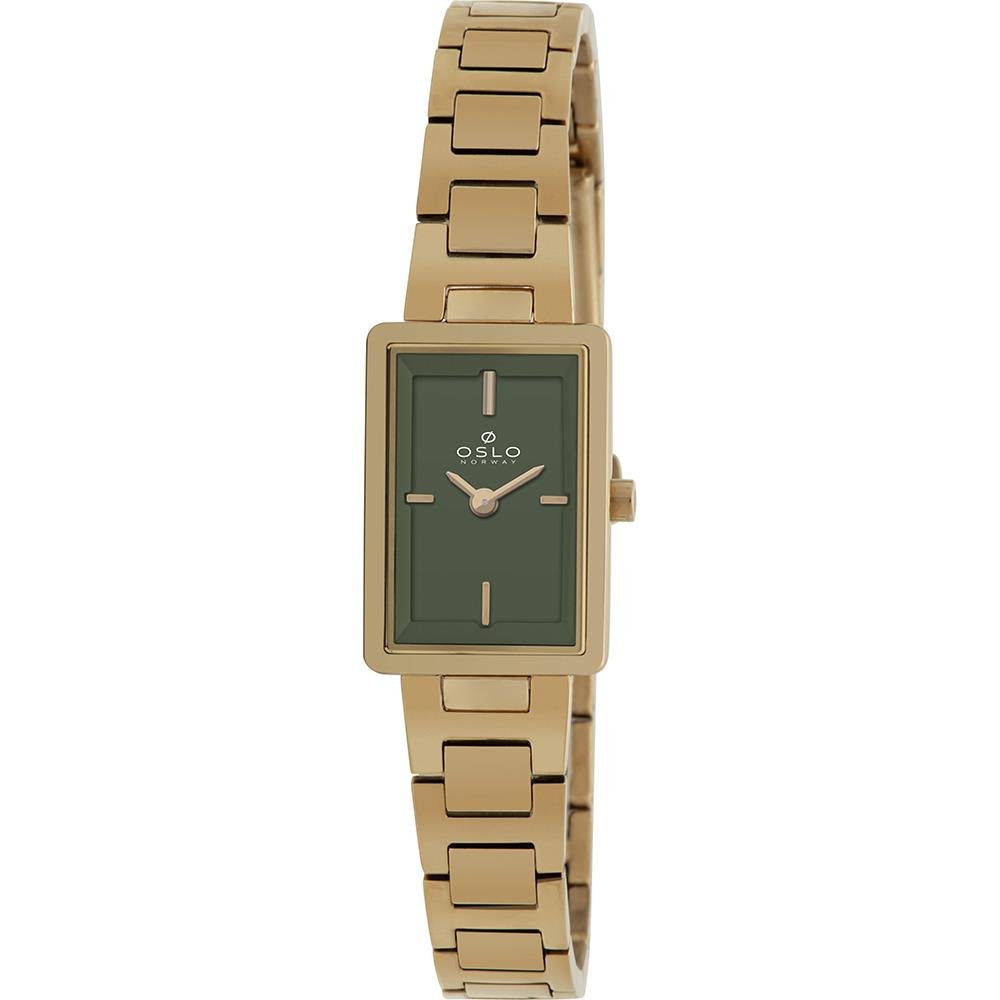 Relógio Oslo Feminino Ref: Olgsssvx0002 E1kx Slim Dourado Retangular