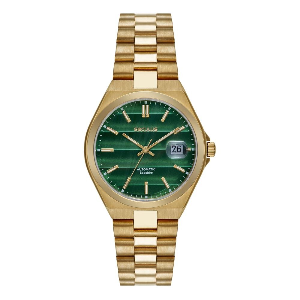 Relógio Seculus Masculino Ref: 77313gpsvda4 Automático Dourado